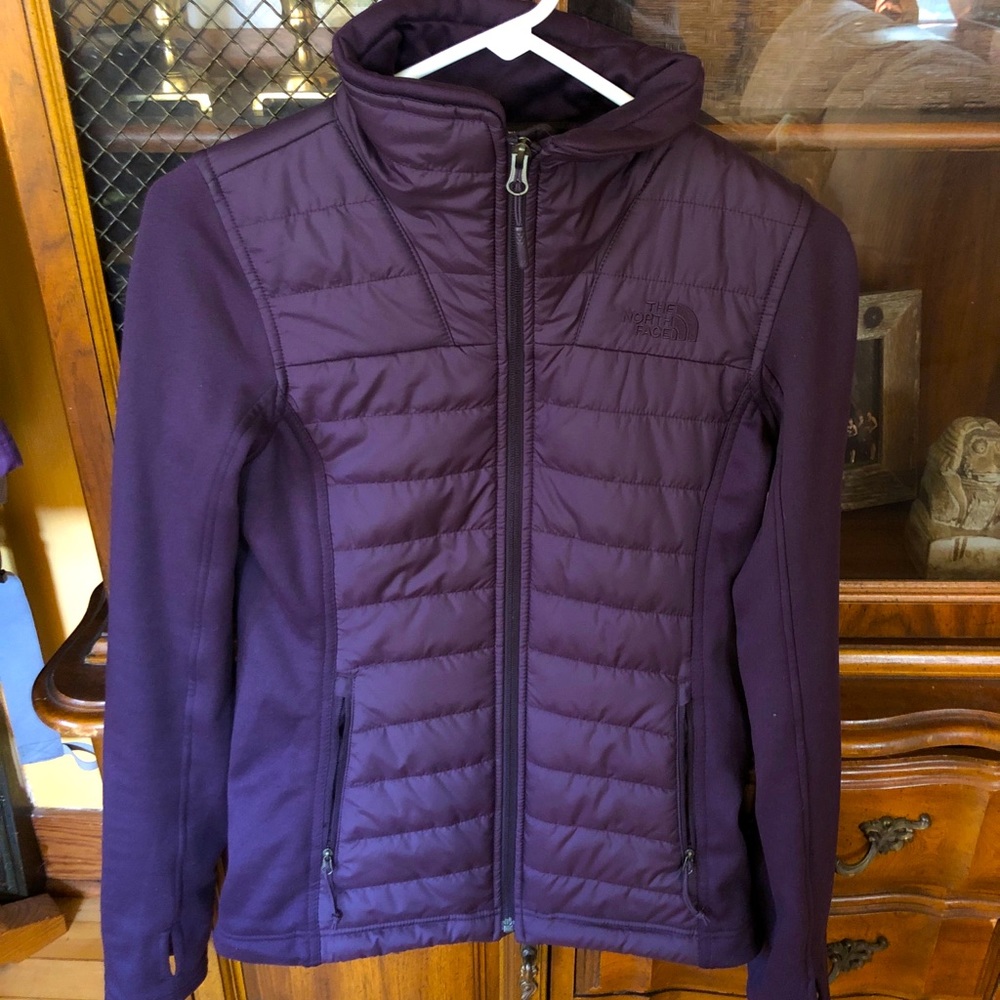 North Face puffy coat - deep purple